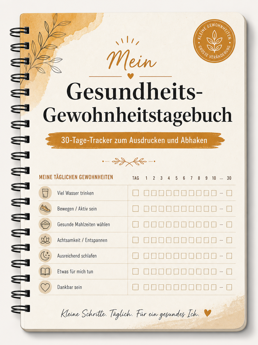 Mein Gesundheits-Gewohnheitstagebuch